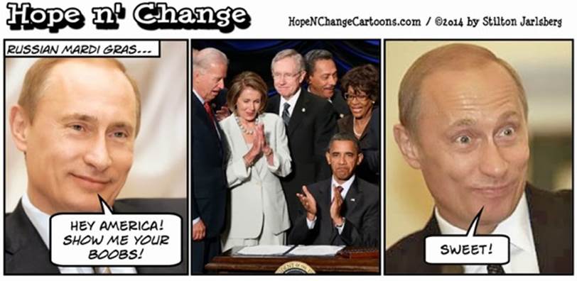 Putin says: 'Show me your boobs!